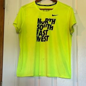 Nike Neon Yellow Dri-fit Graphic Tee